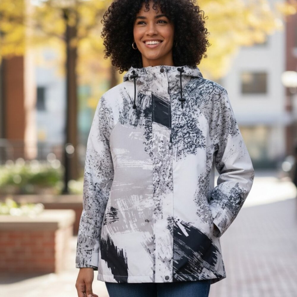 Abstract Rain Jacket